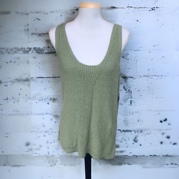 Sigrid Olsen Tops - Sigrid Olsen Sweater Shell NWT Tank Top Green Medium Large